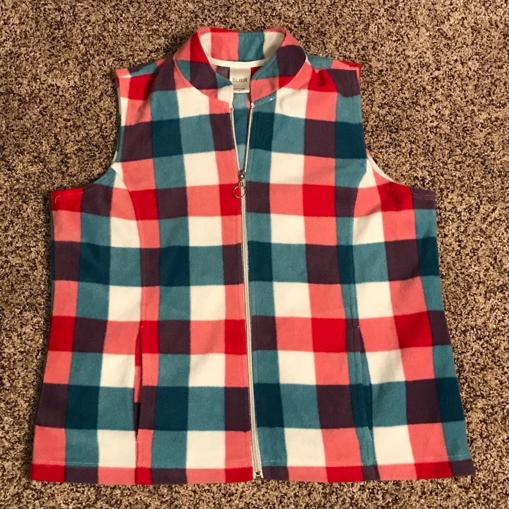 Vintage Blair patchwork fleece vest 3/$18